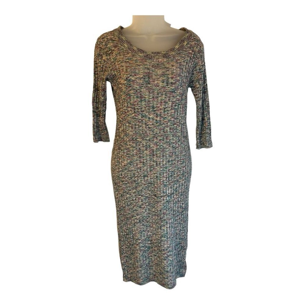 Pink Rose Women’s Sweater Dress Multi Color Long Sleeves